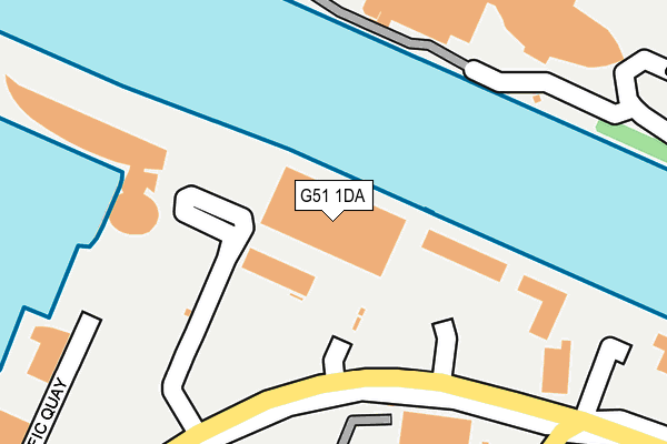 G51 1DA map - OS OpenMap – Local (Ordnance Survey)