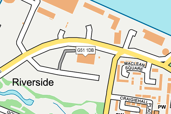 G51 1DB map - OS OpenMap – Local (Ordnance Survey)