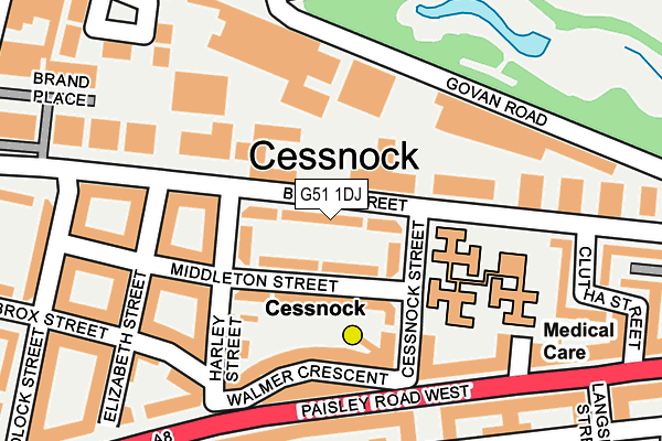 G51 1DJ map - OS OpenMap – Local (Ordnance Survey)