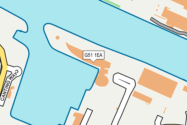 G51 1EA map - OS OpenMap – Local (Ordnance Survey)