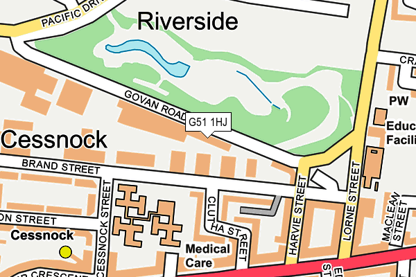 G51 1HJ map - OS OpenMap – Local (Ordnance Survey)