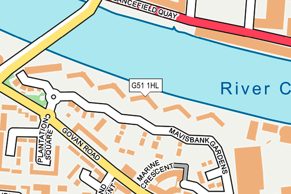 G51 1HL map - OS OpenMap – Local (Ordnance Survey)