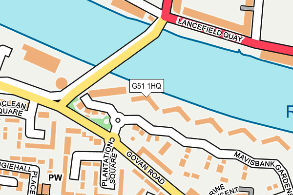 G51 1HQ map - OS OpenMap – Local (Ordnance Survey)