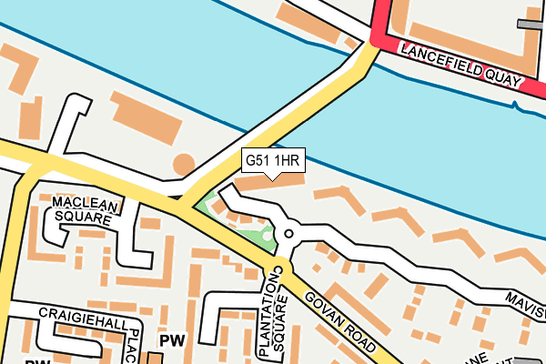 G51 1HR map - OS OpenMap – Local (Ordnance Survey)