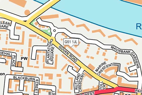 G51 1JL map - OS OpenMap – Local (Ordnance Survey)