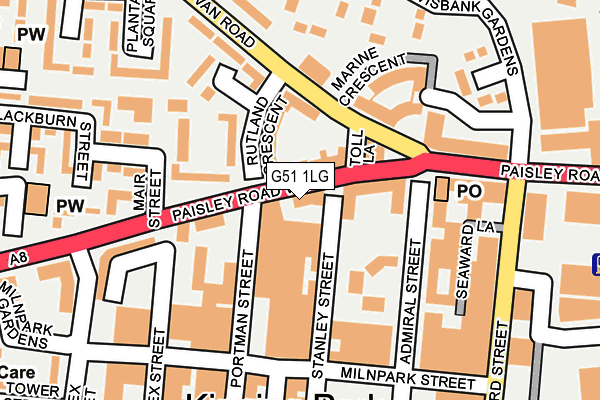 G51 1LG map - OS OpenMap – Local (Ordnance Survey)