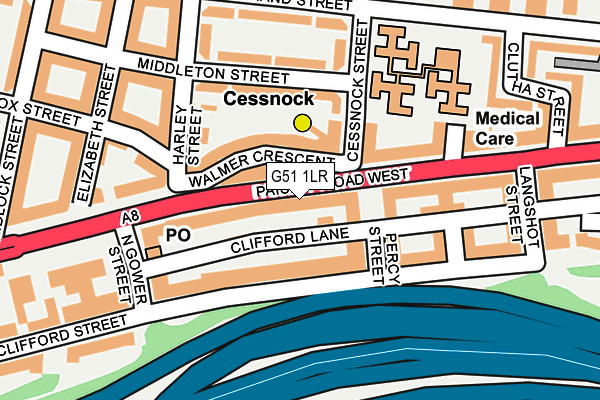 G51 1LR map - OS OpenMap – Local (Ordnance Survey)