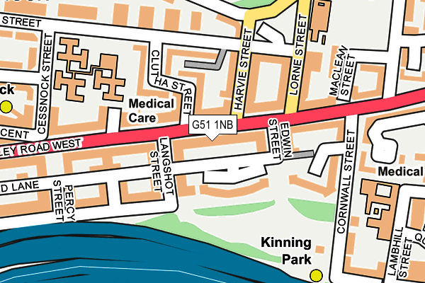 G51 1NB map - OS OpenMap – Local (Ordnance Survey)