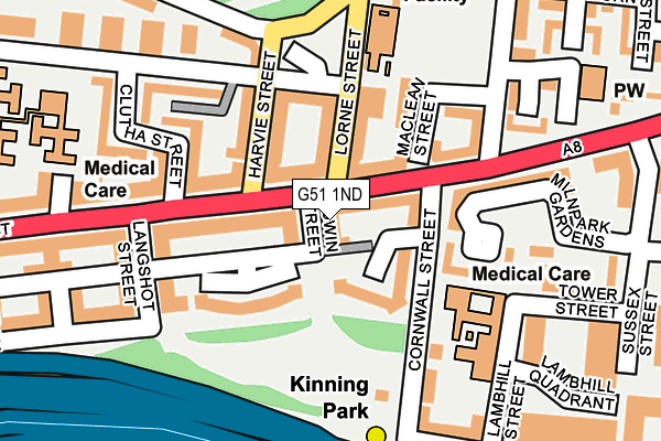 G51 1ND map - OS OpenMap – Local (Ordnance Survey)