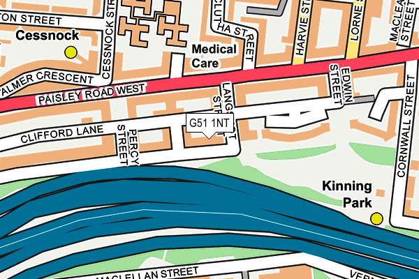 G51 1NT map - OS OpenMap – Local (Ordnance Survey)