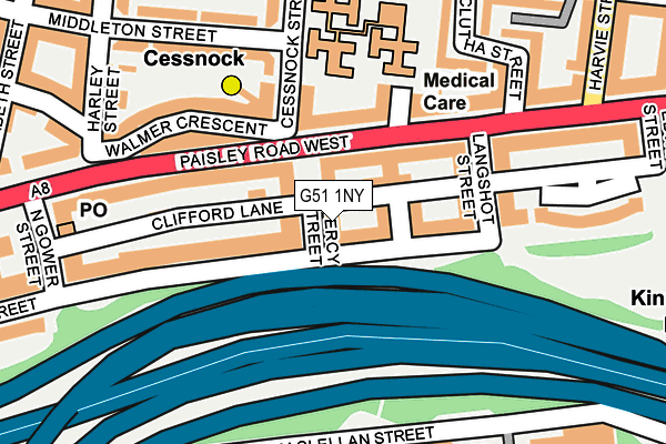 G51 1NY map - OS OpenMap – Local (Ordnance Survey)