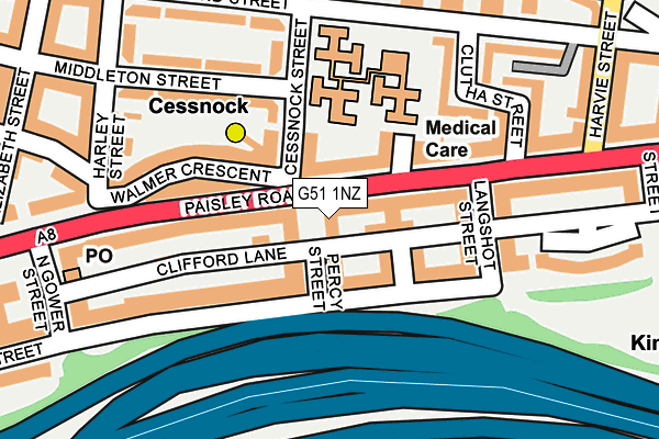 G51 1NZ map - OS OpenMap – Local (Ordnance Survey)