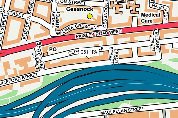 G51 1PA map - OS OpenMap – Local (Ordnance Survey)