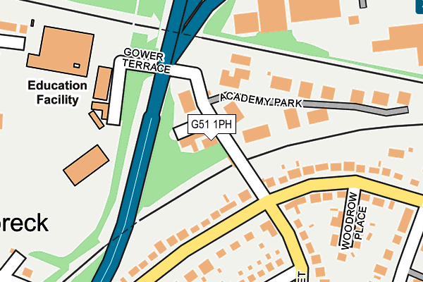 G51 1PH map - OS OpenMap – Local (Ordnance Survey)