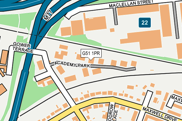 G51 1PR map - OS OpenMap – Local (Ordnance Survey)