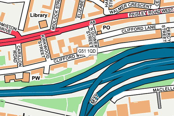 G51 1QD map - OS OpenMap – Local (Ordnance Survey)