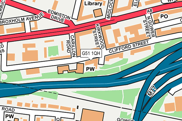 G51 1QH map - OS OpenMap – Local (Ordnance Survey)