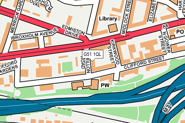 G51 1QL map - OS OpenMap – Local (Ordnance Survey)