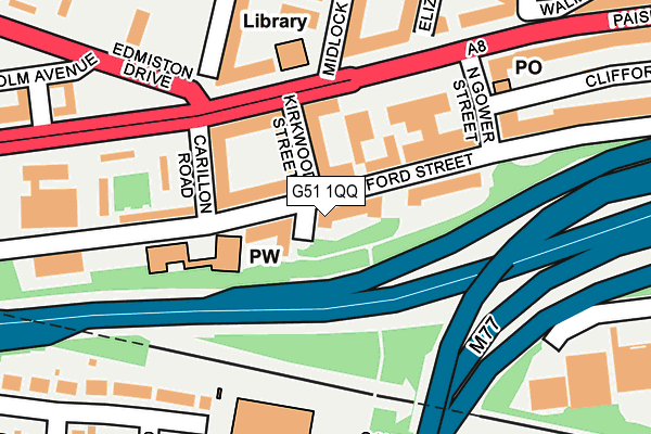 G51 1QQ map - OS OpenMap – Local (Ordnance Survey)