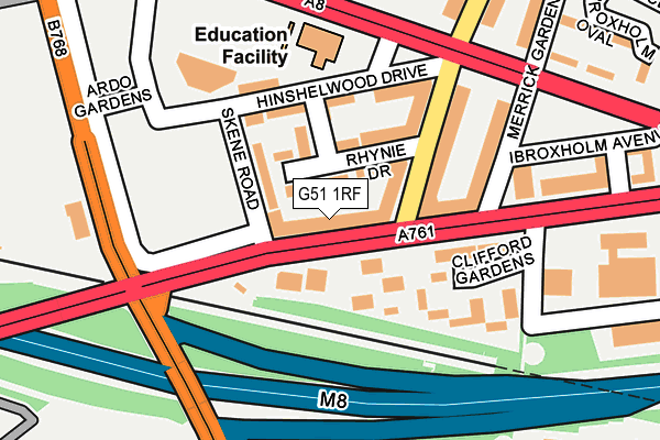 G51 1RF map - OS OpenMap – Local (Ordnance Survey)