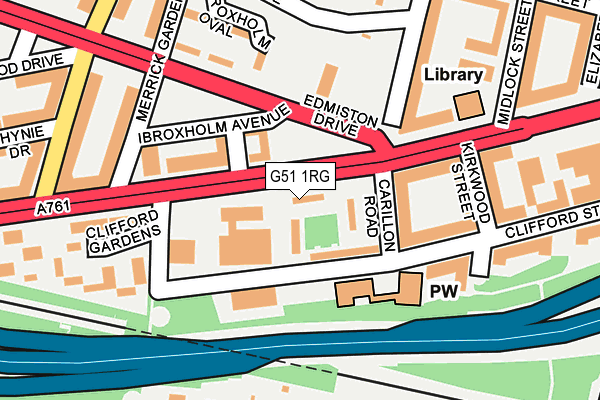 G51 1RG map - OS OpenMap – Local (Ordnance Survey)