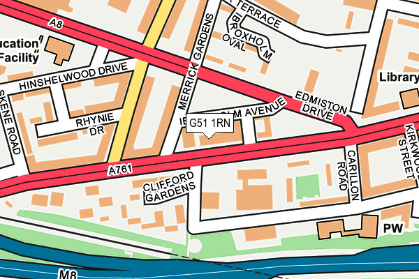 G51 1RN map - OS OpenMap – Local (Ordnance Survey)