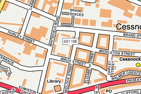 G51 1SE map - OS OpenMap – Local (Ordnance Survey)