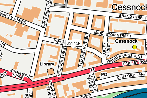 G51 1SN map - OS OpenMap – Local (Ordnance Survey)