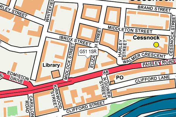 G51 1SR map - OS OpenMap – Local (Ordnance Survey)