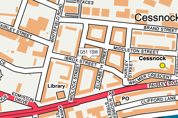 G51 1SW map - OS OpenMap – Local (Ordnance Survey)
