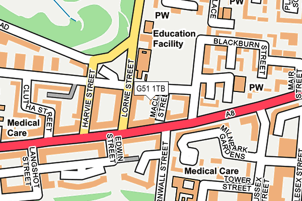 G51 1TB map - OS OpenMap – Local (Ordnance Survey)