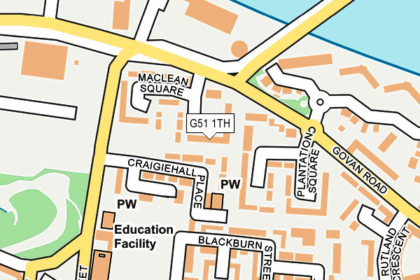 G51 1TH map - OS OpenMap – Local (Ordnance Survey)