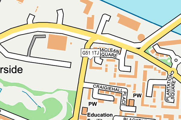 G51 1TJ map - OS OpenMap – Local (Ordnance Survey)