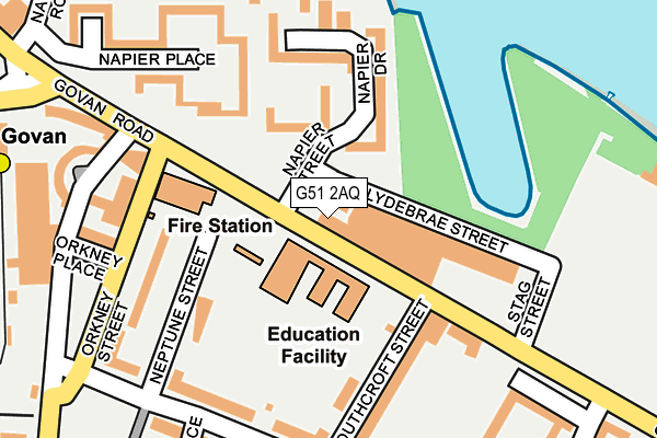 G51 2AQ map - OS OpenMap – Local (Ordnance Survey)