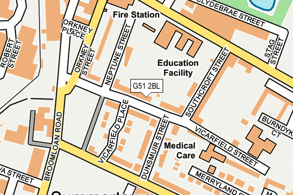 G51 2BL map - OS OpenMap – Local (Ordnance Survey)