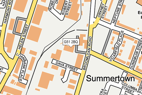 G51 2BQ map - OS OpenMap – Local (Ordnance Survey)