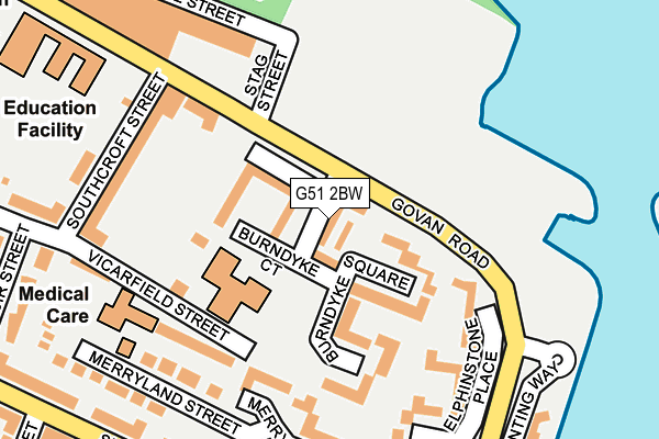 G51 2BW map - OS OpenMap – Local (Ordnance Survey)