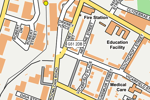 G51 2DB map - OS OpenMap – Local (Ordnance Survey)