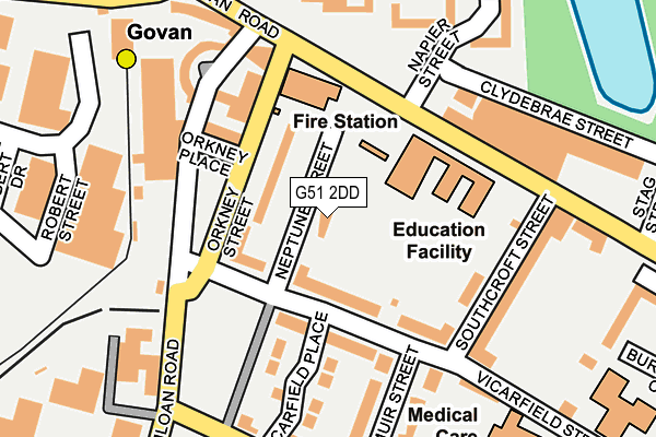 G51 2DD map - OS OpenMap – Local (Ordnance Survey)