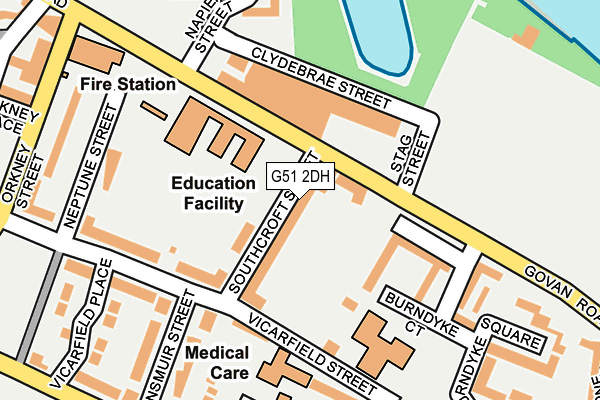 G51 2DH map - OS OpenMap – Local (Ordnance Survey)