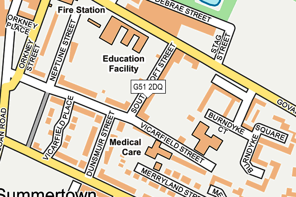 G51 2DQ map - OS OpenMap – Local (Ordnance Survey)