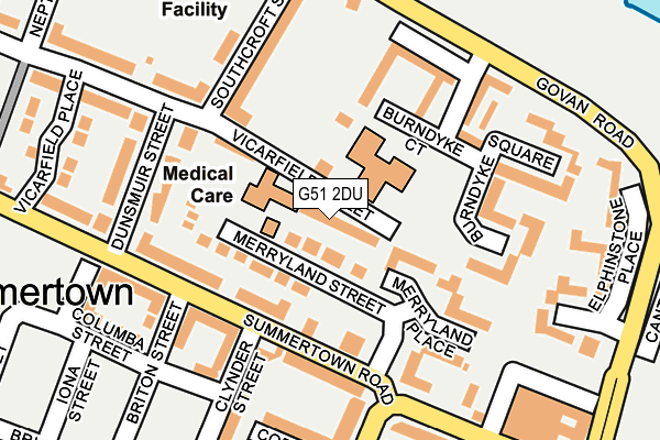 G51 2DU map - OS OpenMap – Local (Ordnance Survey)