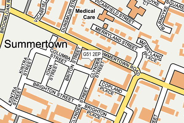 G51 2EP map - OS OpenMap – Local (Ordnance Survey)