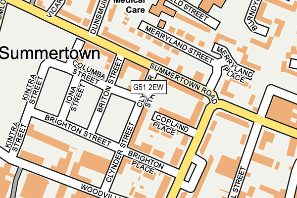 G51 2EW map - OS OpenMap – Local (Ordnance Survey)