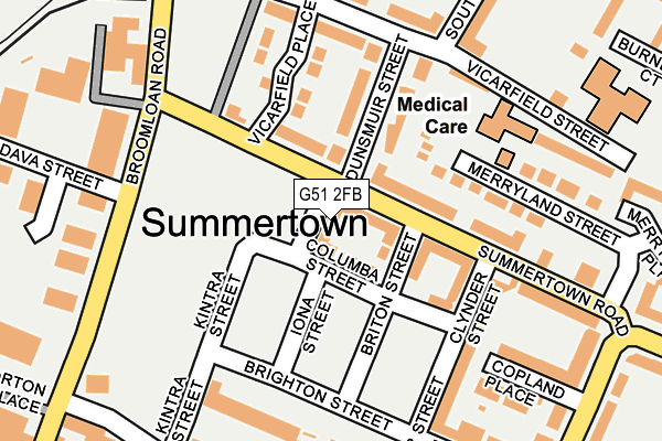 G51 2FB map - OS OpenMap – Local (Ordnance Survey)