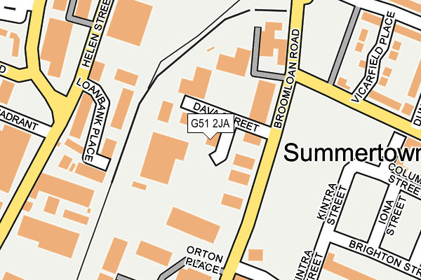 G51 2JA map - OS OpenMap – Local (Ordnance Survey)