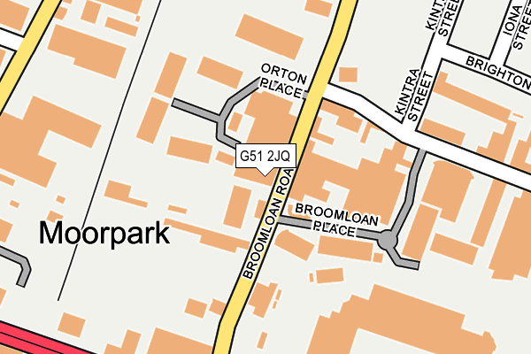 G51 2JQ map - OS OpenMap – Local (Ordnance Survey)