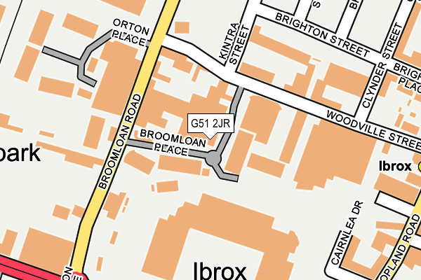 G51 2JR map - OS OpenMap – Local (Ordnance Survey)