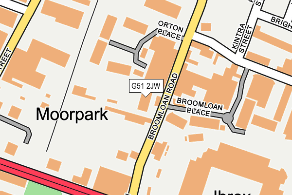 G51 2JW map - OS OpenMap – Local (Ordnance Survey)