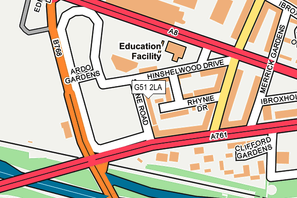 G51 2LA map - OS OpenMap – Local (Ordnance Survey)